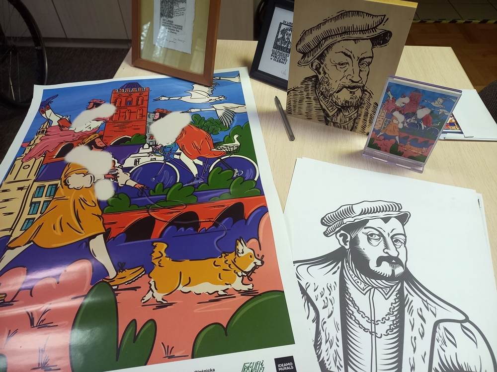 Materiały promocyjne z motywem Mikołaja Reja